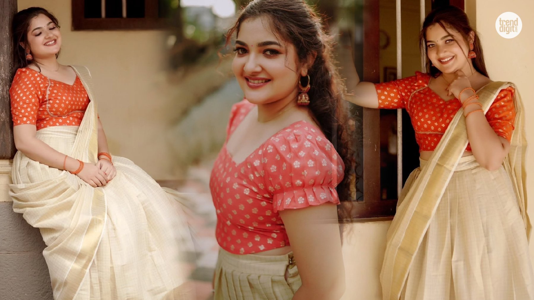 Varsha Red Blouse Skirt Set – Playful Festive Charm With A Graceful Touch