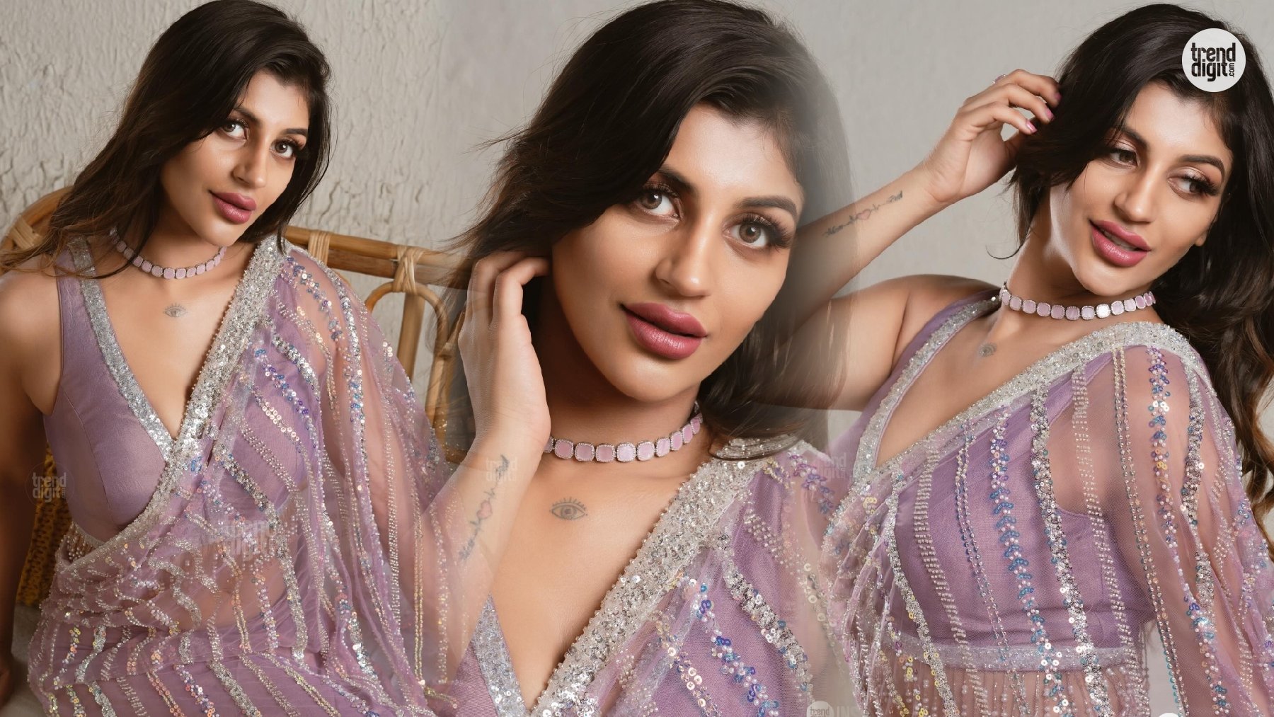 Yashika Aannand Looks Radiant in a Pink Sequin Saree for a Regal Evening Gallery